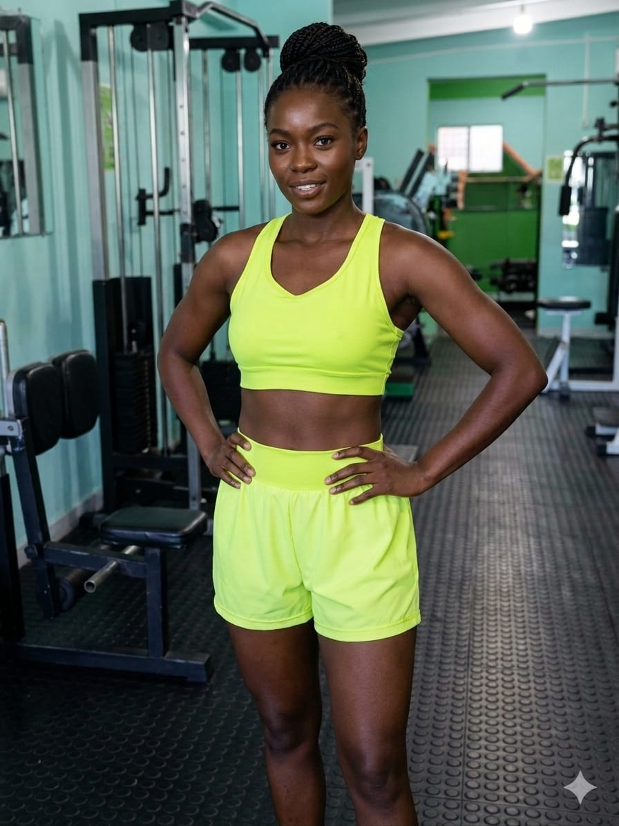 Conjunto Fitness Feminino Short Saia Amarelo M Outlet Amarelo