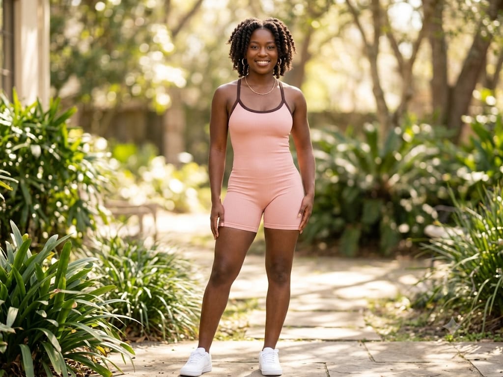 Macaquinho Fitness Feminino Rosé com Detalhe Marrom M Outlet Rosé