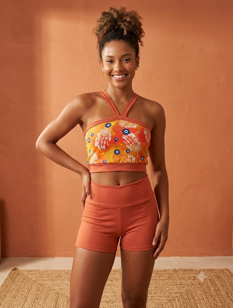 Conjunto Fitness Feminino Amuleto M Outlet Verde
